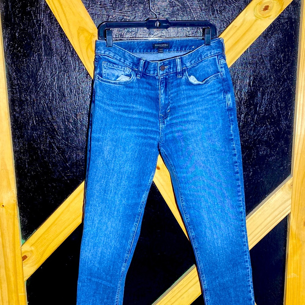 USED banana republic mens jeans slim 32W